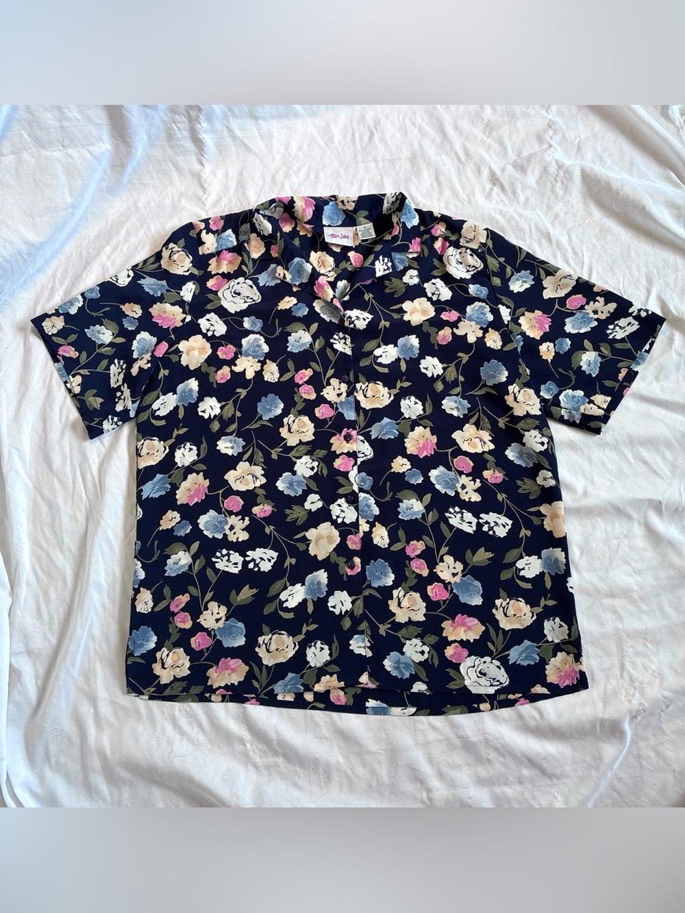 Vintage TanJay Floral Flowy Blouse